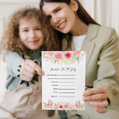 Baby Crib Blume Kinderdusche Vorhersagen für Baby Einladung