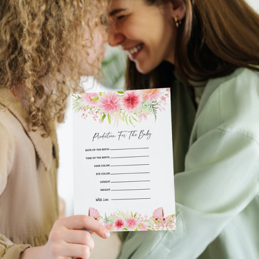 Baby Crib Blume Kinderdusche Vorhersagen für Baby Einladung