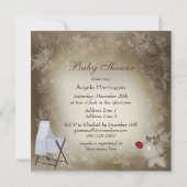 Baby Crib Neutral Holiday Baby Dusche Einladung (Rückseite)