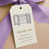 Baby Crib Newborn Illustration Baby Shower Geschenkanhänger