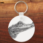 Baby Crocodile Ink Drawing Schlüsselanhänger (Vorderseite)