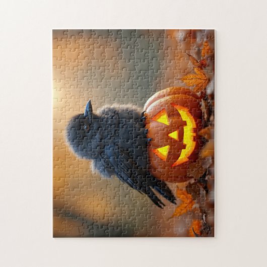 Baby Crow und der Jack-O-Lantern Puzzle (Vertikal)