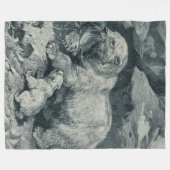 Baby Cub und Mama Polar Bear Fleecedecke (Vorderseite (Horizontal))