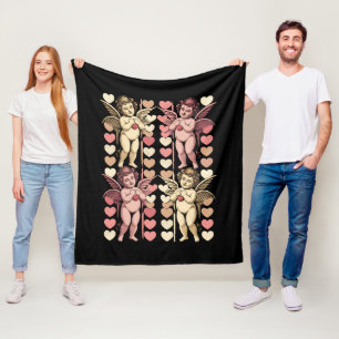 Baby-Cupid-Coquette-Bogen Retro Valentinstag Fleecedecke