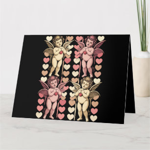 Baby-Cupid-Coquette-Bogen Retro Valentinstag Karte