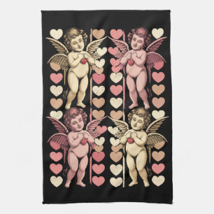 Baby Cupid Kokette Bogen Retro Valentinstag Geschirrtuch