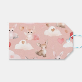 Baby Cupid Tiere Geschenkanhänger – Wasserfarbe Pa