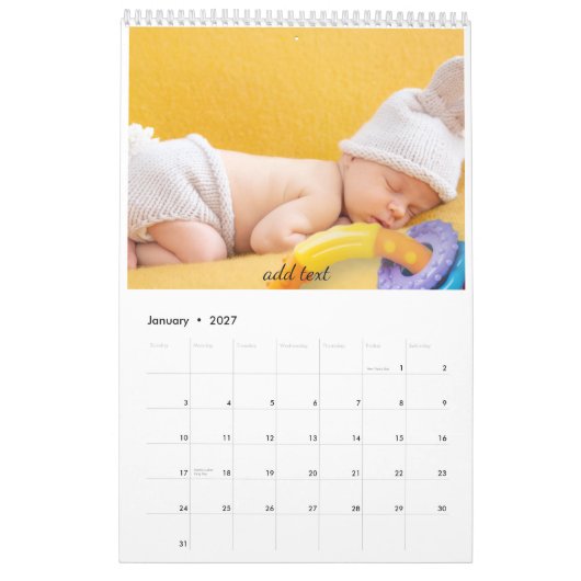 Baby Custom Calendar Kalender (Jan 2027)