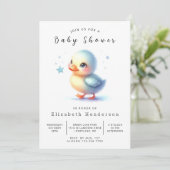 Baby Custom Duck Baby Duck Einladung (Stehend Vorderseite)