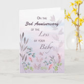 Baby Custom Year 3 Anniversary of Loss Karte (Gelbe Blume)