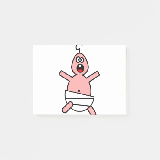 Baby Cutting 2 Post-it Klebezettel (Vorderseite)