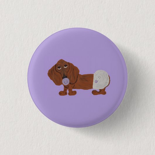 Baby-Dachshund Button (Vorderseite)