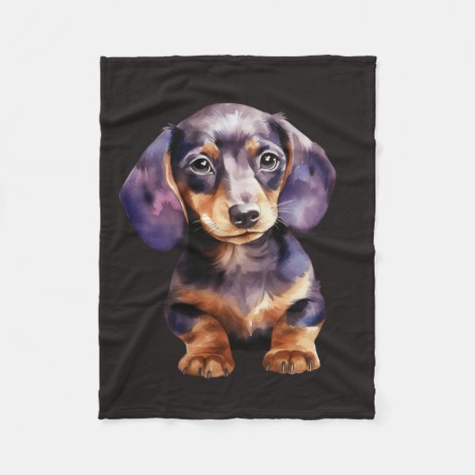 Baby Dachshund Fleecedecke (Vorderseite)