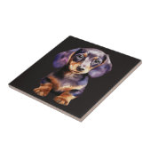 Baby Dachshund Fliese (Seite)