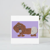 Baby Dachshund Karte (Stehend Vorderseite)
