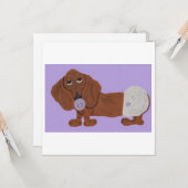 Baby Dachshund Karte (Vorderseite/Rückseite Beispiel)