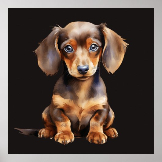 Baby Dachshund Poster (Vorne)