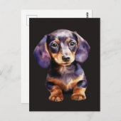 Baby Dachshund Postkarte (Vorne/Hinten)