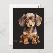 Baby Dachshund Postkarte (Vorne/Hinten)