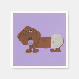 Baby-Dachshund-Welpe Serviette