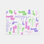 Baby-Dackel-Dackel-Hundedecke personalisiert Fleecedecke (Vorderseite (Horizontal))