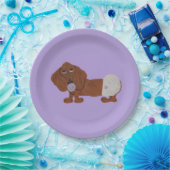 Baby Dackel Pappteller (Party)