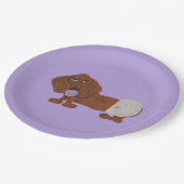 Baby Dackel Pappteller (Schrägansicht)