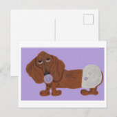 Baby-Dackel Postkarte (Vorne/Hinten)