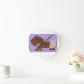 Baby-Dackel Runde Wanduhr (Zuhause)