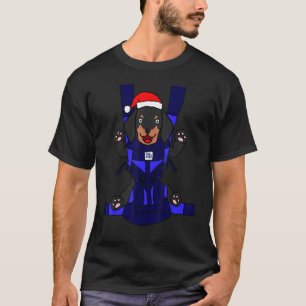 Baby Dackel Santa Funny Niedlich Dog Mama Vater Ch T-Shirt