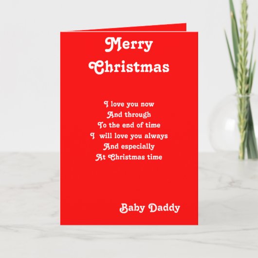 Baby daddy Christmas greeting cards Feiertagskarte (Vorderseite)