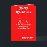 Baby daddy Christmas greeting cards Feiertagskarte<br><div class="desc">Christmas greeting cards with dedication to a baby daddy</div>