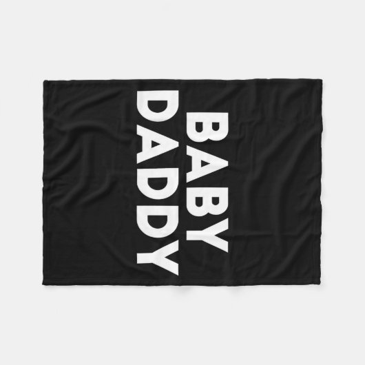 Baby Daddy Funny New &amp; Expecting Dads Father's Fleecedecke (Vorderseite (Horizontal))