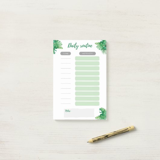 Baby Daily Routine Post-it-Dschungel Post-it Klebezettel (Auf Schreibtisch)