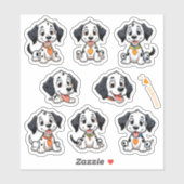 Baby Dalmatiners Scrapbook Stationery Stickers Aufkleber (Blatt)