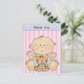 Baby Danke Cartoon Postcard Postkarte (Stehend Vorderseite)