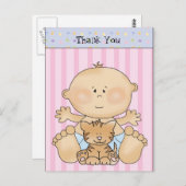 Baby Danke Cartoon Postcard Postkarte (Vorne/Hinten)