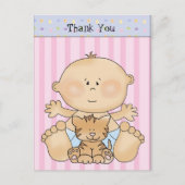 Baby Danke Cartoon Postcard Postkarte (Vorderseite)