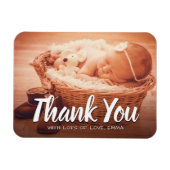 Baby Danke, Custom Foto Magnet (Horizontal)
