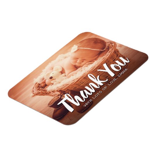 Baby Danke, Custom Foto Magnet (Linke Seite)