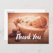 Baby Danke, Custom Foto Postkarte (Vorne/Hinten)