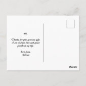 Baby Danke Foto Postkarte (Rückseite)