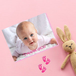 Baby Danke Foto Postkarte