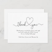 Baby danke Karten, Script-Schriftart danke Postkarte (Vorne/Hinten)