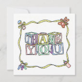Baby Danke Square Card (Vorderseite)
