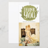 Baby danken Ihnen rustikale Land-Foto-Karten Dankeskarte (Vorne/Hinten)