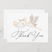 Baby Dankeschön Karte (Vorne/Hinten)