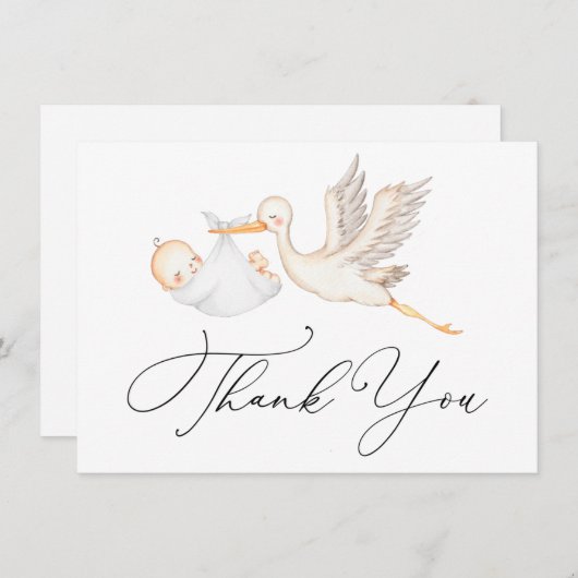 Baby Dankeschön Karte (Vorne/Hinten)