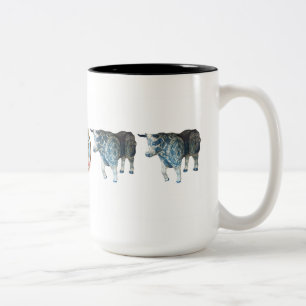 "Baby das blaue Ushi" 15 Unze-Tasse Zweifarbige Tasse