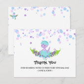 *~* Baby, das Dinosaurier-Babyparty ausbrütet, Dankeskarte (Vorne/Hinten)